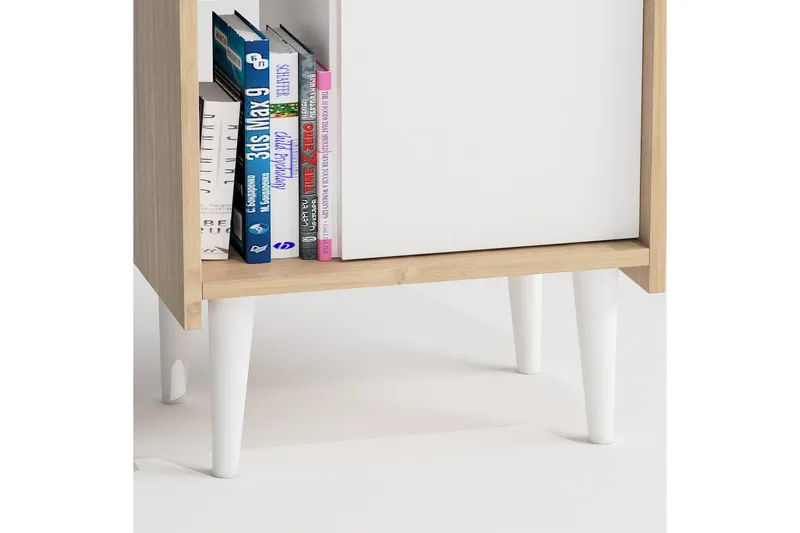Keachi Highboard 50x30 cm - Natur/Vit - Förvaring - Skåp - Förvaringsskåp