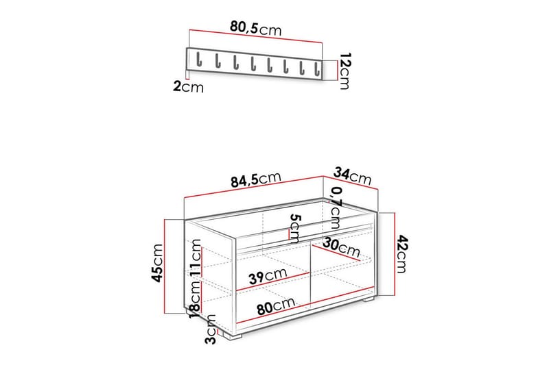 Kenmare Highboard - Vit - Förvaring - Skåp - Förvaringsskåp