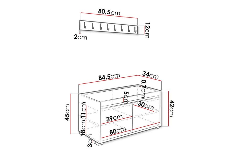 Kenmare Highboard - Vit - Förvaring - Skåp - Förvaringsskåp