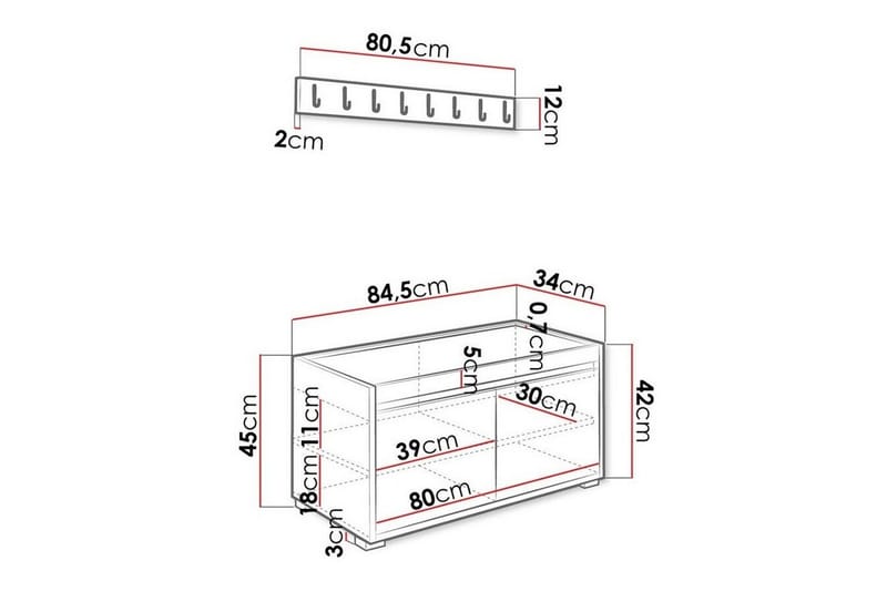 Kenmare Highboard White - Förvaring - Skåp - Förvaringsskåp