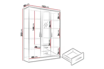Kintore Highboard - Vit - Förvaring - Skåp - Förvaringsskåp