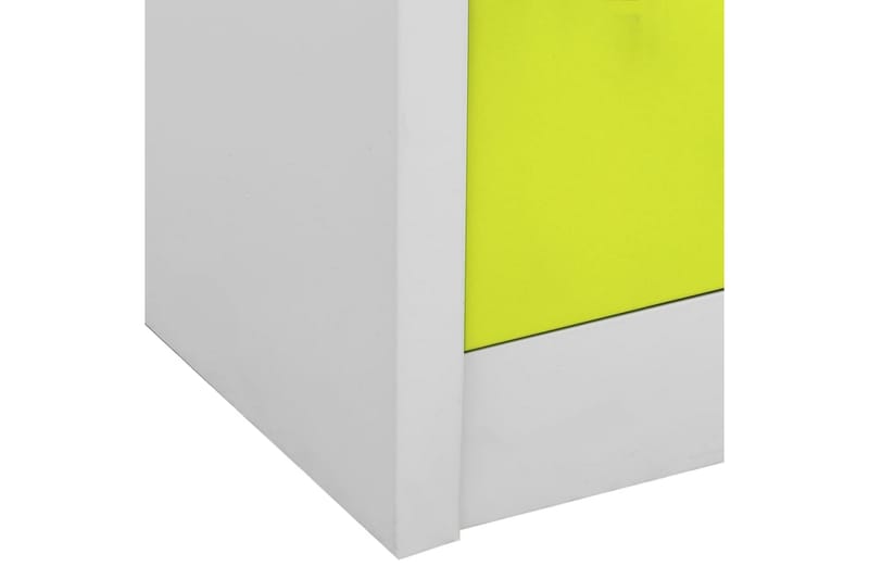 Förvaringsskåp 2 st ljusgrå och grön 90x45x92,5 cm stål - Grå - Omklädningsskåp