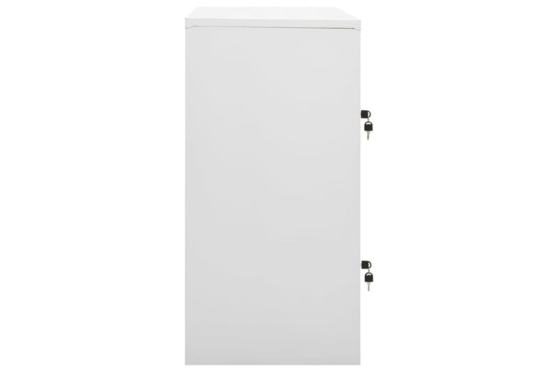Förvaringsskåp 2 st ljusgrå och grön 90x45x92,5 cm stål - Grå - Förvaring - Skåp - Förvaringsskåp - Omklädningsskåp