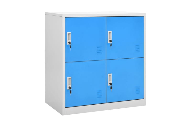 Förvaringsskåp 5 st ljusgrå och blå 90x45x92,5 cm stål - Grå - Omklädningsskåp