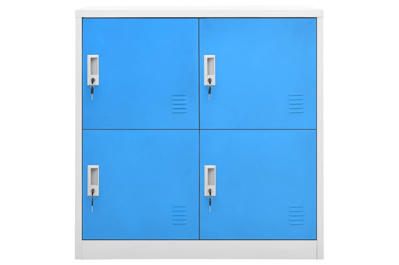 Förvaringsskåp 5 st ljusgrå och blå 90x45x92,5 cm stål - Grå - Omklädningsskåp