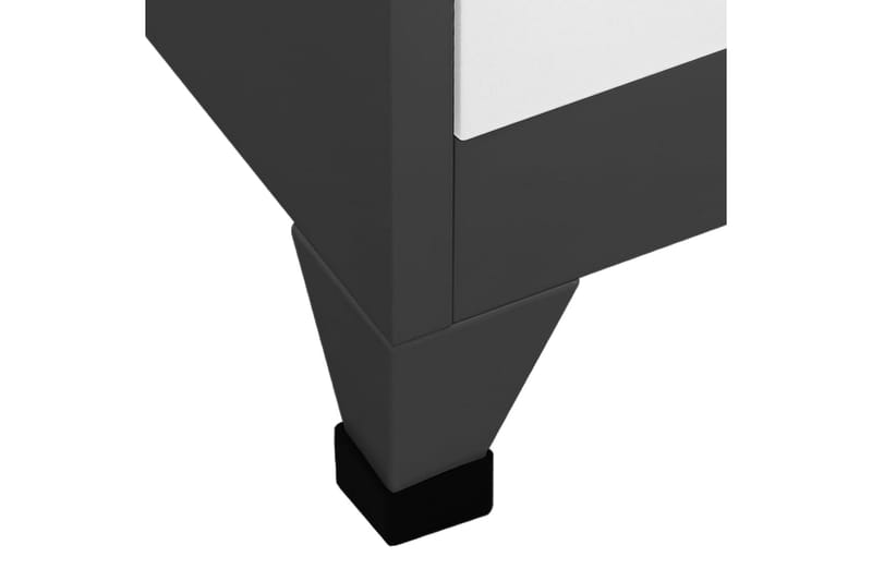 Förvaringsskåp antracit och vit 90x45x180 cm stål - Antracit - Omklädningsskåp