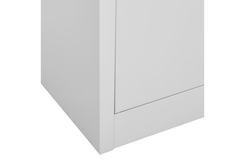 Förvaringsskåp ljusgrå 90x45x92,5 cm stål - Grå - Omklädningsskåp