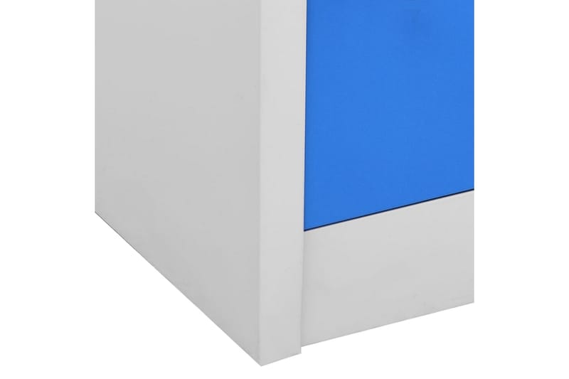 Förvaringsskåp ljusgrå och blå 90x45x92,5 cm stål - Grå - Förvaring - Skåp - Förvaringsskåp - Omklädningsskåp