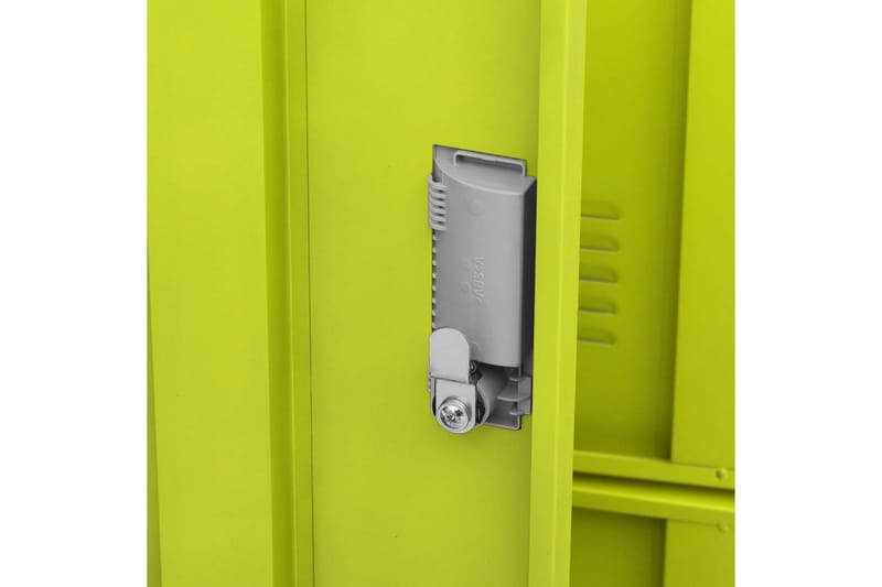 Förvaringsskåp ljusgrå och grön 90x45x92,5 cm stål - Grå - Omklädningsskåp