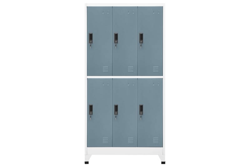 Förvaringsskåp ljusgrå och mörkgrå 90x45x180 cm stål - Mörkgrå - Förvaring - Skåp - Förvaringsskåp - Omklädningsskåp