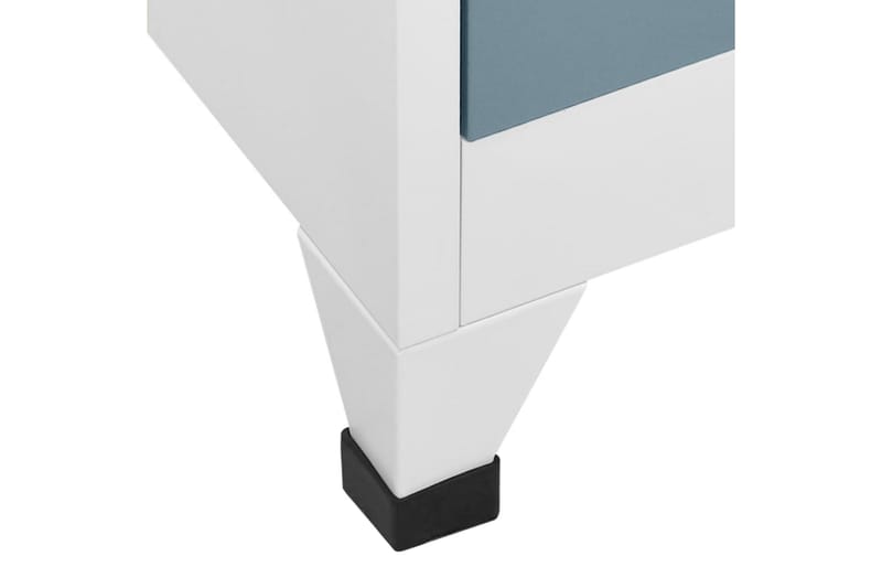 Förvaringsskåp ljusgrå och mörkgrå 90x45x180 cm stål - Mörkgrå - Omklädningsskåp
