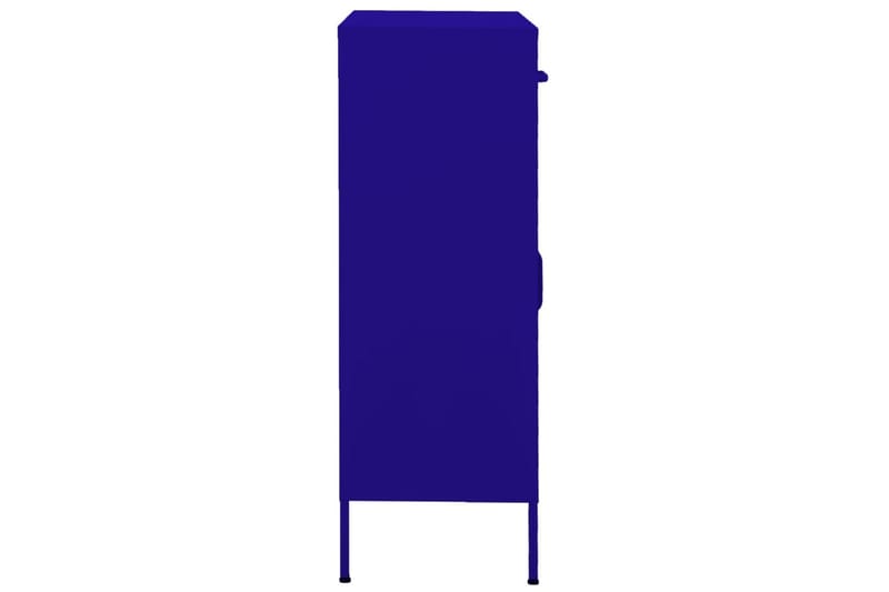 Förvaringsskåp marinblå 80x35x101,5 cm stål - Blå - Omklädningsskåp