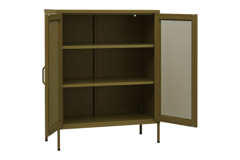 Förvaringsskåp olivgrön 80x35x101,5 cm stål - Grön - Förvaring - Skåp - Förvaringsskåp - Omklädningsskåp