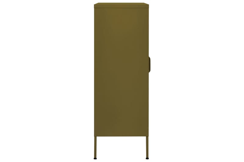 Förvaringsskåp olivgrön 80x35x101,5 cm stål - Grön - Förvaring - Skåp - Förvaringsskåp - Omklädningsskåp