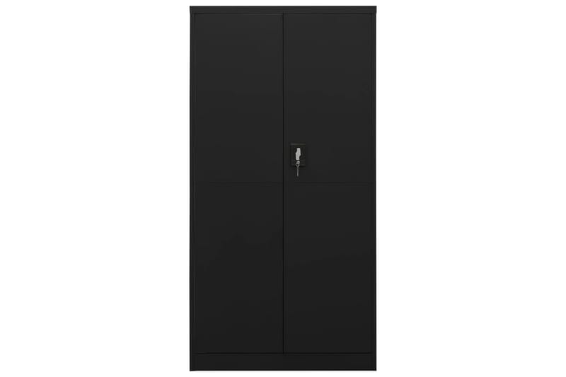 Förvaringsskåp svart 90x40x180 cm stål - Svart - Förvaring - Skåp - Förvaringsskåp - Omklädningsskåp