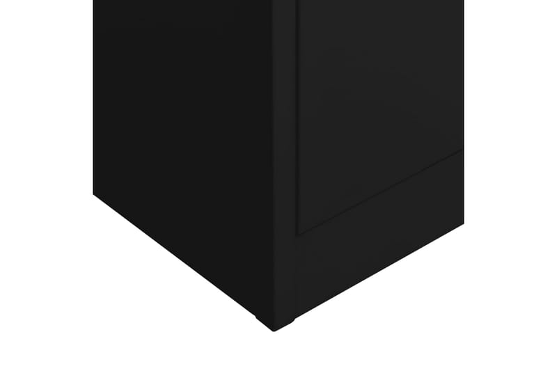 Förvaringsskåp svart 90x40x180 cm stål - Svart - Förvaring - Skåp - Förvaringsskåp - Omklädningsskåp