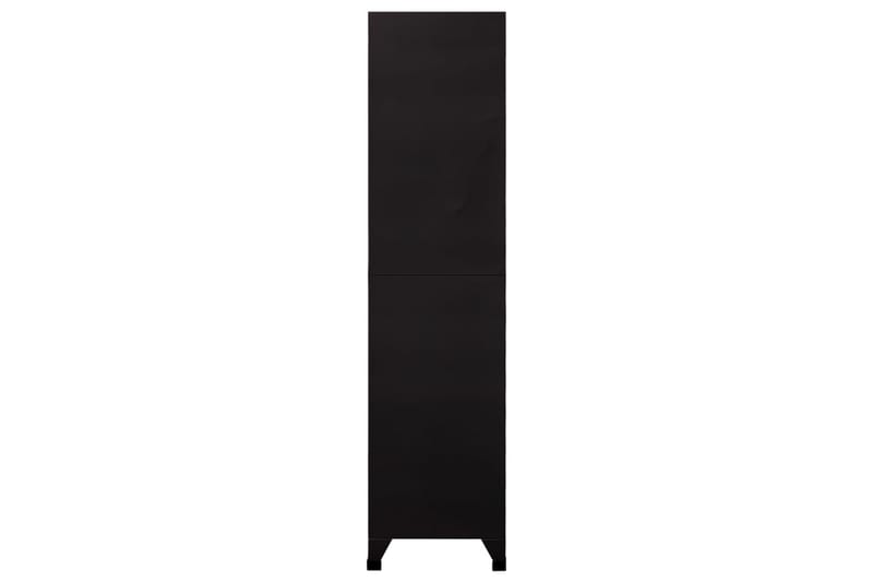 Förvaringsskåp svart 90x45x180 cm stål - Svart - Omklädningsskåp