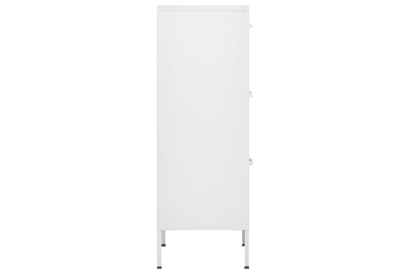 Förvaringsskåp vit 80x35x101,5 cm stål - Vit - Förvaring - Skåp - Förvaringsskåp - Omklädningsskåp