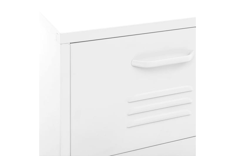 Förvaringsskåp vit 80x35x101,5 cm stål - Vit - Förvaring - Skåp - Förvaringsskåp - Omklädningsskåp