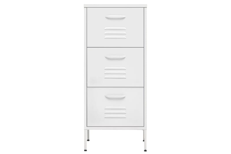 Förvaringsskåp vit 80x35x101,5 cm stål - Vit - Förvaring - Skåp - Förvaringsskåp - Omklädningsskåp