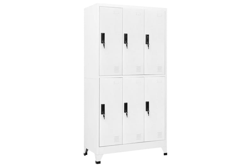 Förvaringsskåp vit 90x45x180 cm stål - Vit - Förvaring - Skåp - Förvaringsskåp - Omklädningsskåp