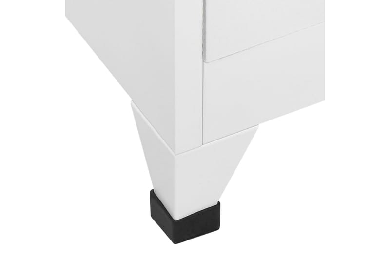 Förvaringsskåp vit 90x45x180 cm stål - Vit - Omklädningsskåp