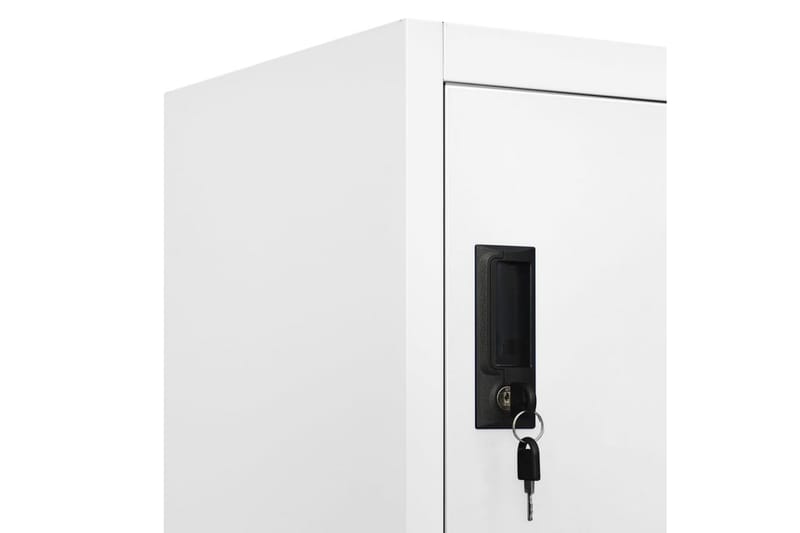 Förvaringsskåp vit 90x45x180 cm stål - Vit - Förvaring - Skåp - Förvaringsskåp - Omklädningsskåp