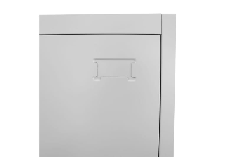 Klädskåp för omklädningsrum med 2 fack stål 38x45x180 cm - Grå - Förvaring - Skåp - Förvaringsskåp - Omklädningsskåp