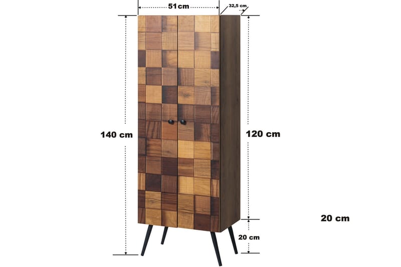 Kofin Highboard - Beige - Förvaring - Skåp - Förvaringsskåp