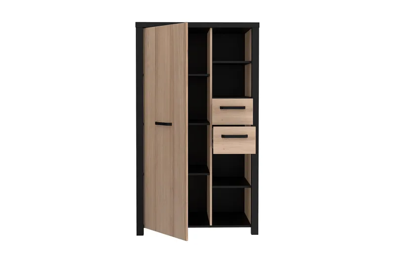 Konitsa Highboard 53x91 cm - Brun/Svart - Förvaring - Skåp - Förvaringsskåp