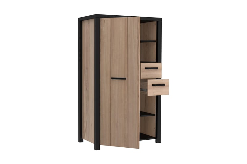 Konitsa Highboard 53x91 cm - Brun/Svart - Förvaring - Skåp - Förvaringsskåp