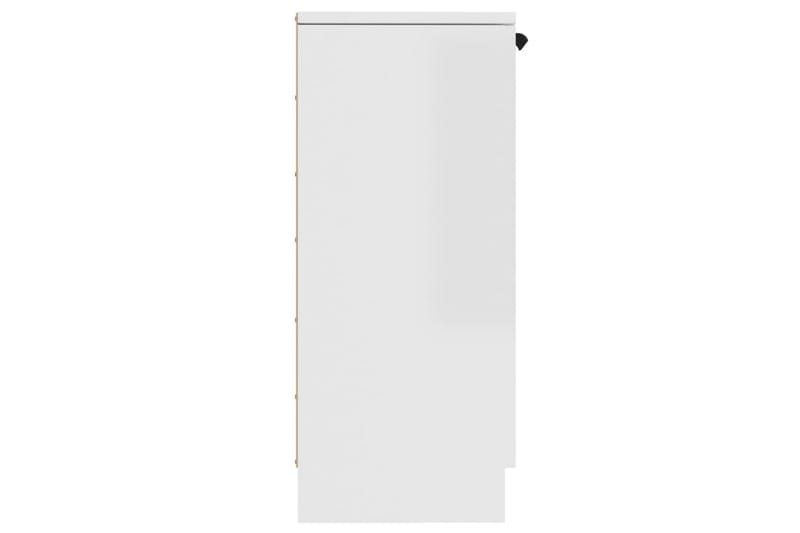 beBasic Förvaringsskåp 2 st vit högglans 30x30x70 cm konstruerat trä - White - Dokumentskåp - Kontorsmöbler