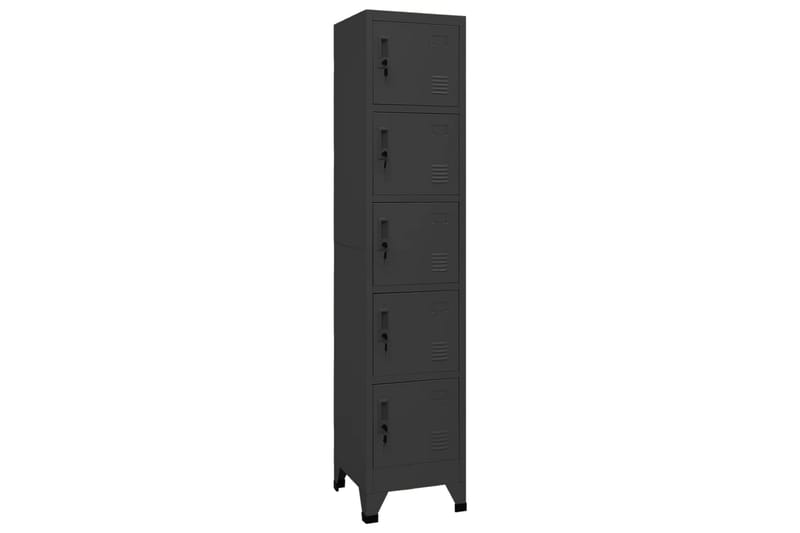 beBasic Förvaringsskåp antracit 38x40x180 cm stål - Anthracite - Förvaring - Skåp - Förvaringsskåp - Kontorsskåp - Dokumentskåp