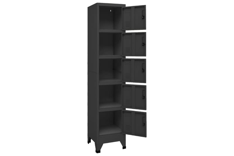 beBasic Förvaringsskåp antracit 38x40x180 cm stål - Anthracite - Förvaring - Skåp - Förvaringsskåp - Kontorsskåp - Dokumentskåp