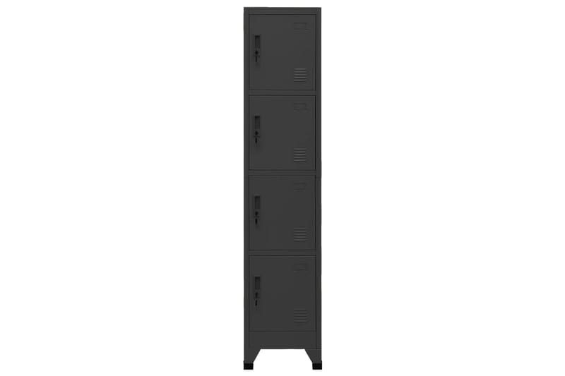 beBasic Förvaringsskåp antracit 38x45x180 cm stål - Anthracite - Förvaring - Skåp - Förvaringsskåp - Kontorsskåp - Dokumentskåp