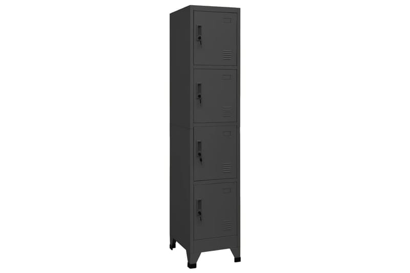 beBasic Förvaringsskåp antracit 38x45x180 cm stål - Anthracite - Förvaring - Skåp - Förvaringsskåp - Kontorsskåp - Dokumentskåp