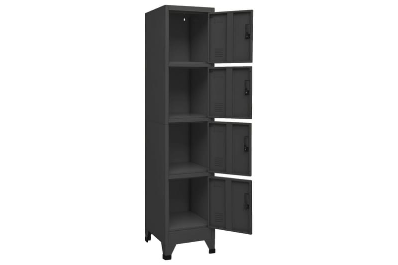 beBasic Förvaringsskåp antracit 38x45x180 cm stål - Anthracite - Förvaring - Skåp - Förvaringsskåp - Kontorsskåp - Dokumentskåp