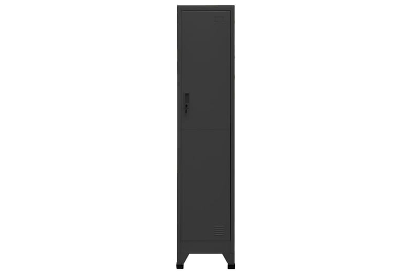 beBasic Förvaringsskåp antracit 38x45x180 cm stål - Anthracite - Dokumentskåp - Kontorsmöbler