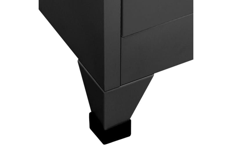 beBasic Förvaringsskåp antracit 90x40x180 cm stål - Anthracite - Dokumentskåp - Kontorsmöbler