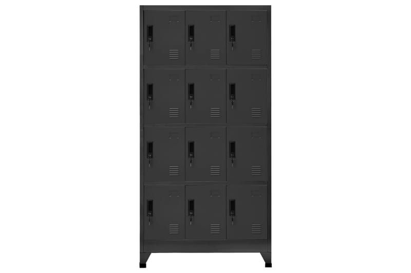 beBasic Förvaringsskåp antracit 90x45x180 cm stål - Anthracite - Förvaring - Skåp - Förvaringsskåp - Kontorsskåp - Dokumentskåp