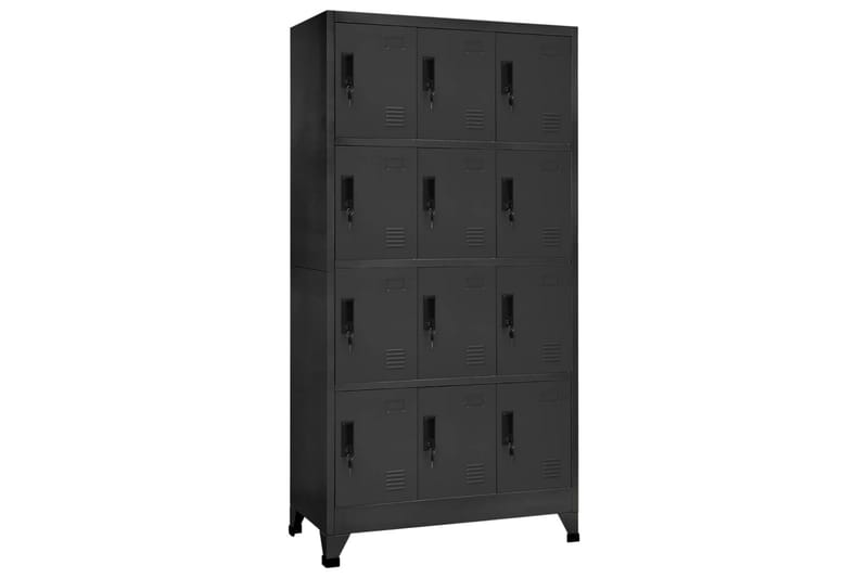 beBasic Förvaringsskåp antracit 90x45x180 cm stål - Anthracite - Förvaring - Skåp - Förvaringsskåp - Kontorsskåp - Dokumentskåp
