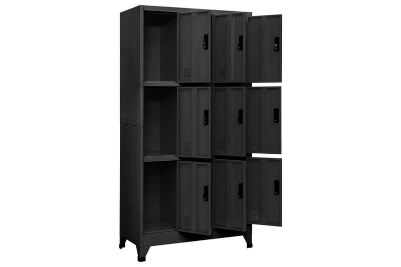 beBasic Förvaringsskåp antracit 90x45x180 cm stål - Anthracite - Förvaring - Skåp - Förvaringsskåp - Kontorsskåp - Dokumentskåp