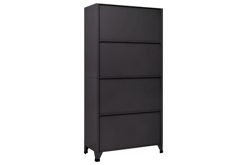 beBasic Förvaringsskåp antracit och röd 90x40x180 cm stål - Anthracite - Förvaring - Skåp - Förvaringsskåp - Kontorsskåp - Dokumentskåp