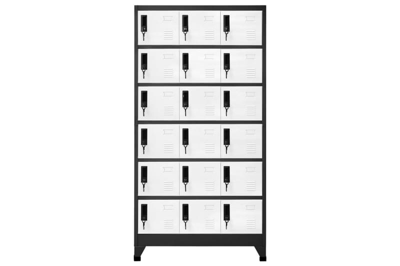 beBasic Förvaringsskåp antracit och vit 90x40x180 cm stål - Anthracite - Förvaring - Skåp - Förvaringsskåp - Kontorsskåp - Dokumentskåp