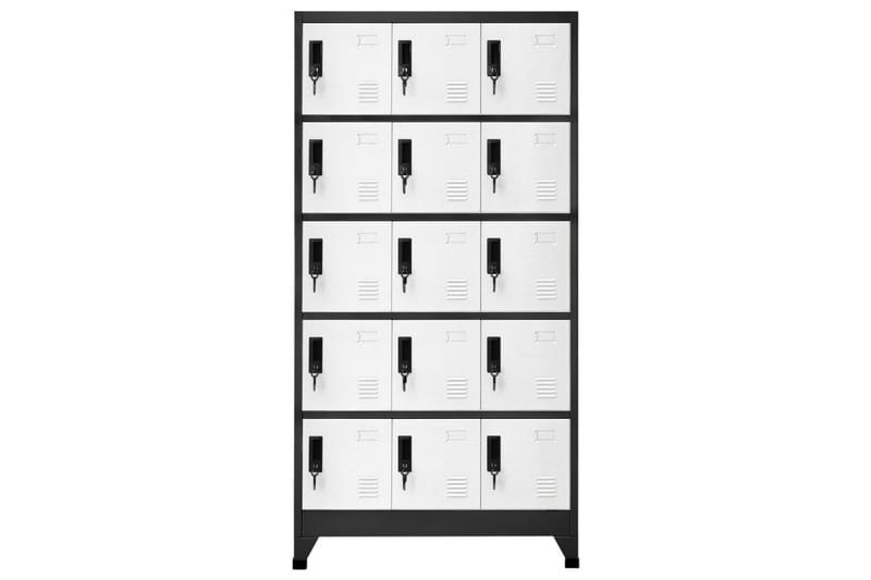 beBasic Förvaringsskåp antracit och vit 90x40x180 cm stål - Anthracite - Förvaring - Skåp - Förvaringsskåp - Kontorsskåp - Dokumentskåp