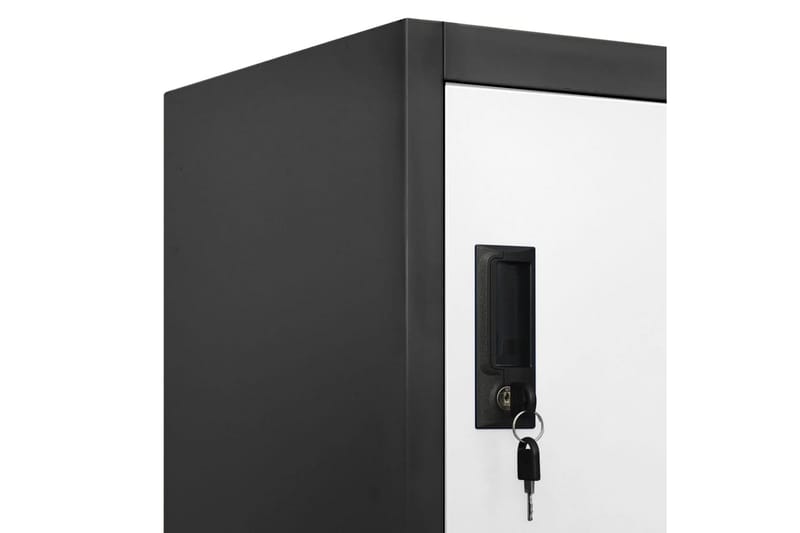 beBasic Förvaringsskåp antracit och vit 90x40x180 cm stål - Anthracite - Förvaring - Skåp - Förvaringsskåp - Kontorsskåp - Dokumentskåp
