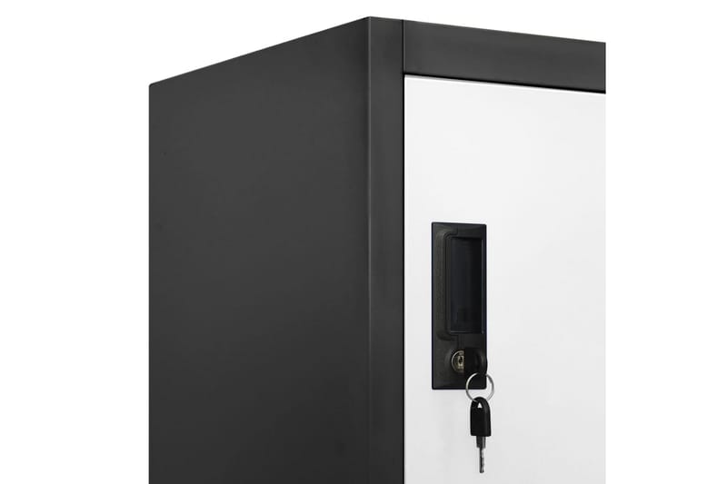 beBasic Förvaringsskåp antracit och vit 90x45x180 cm stål - Anthracite - Förvaring - Skåp - Förvaringsskåp - Kontorsskåp - Dokumentskåp