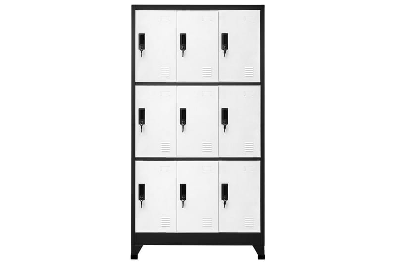 beBasic Förvaringsskåp antracit och vit 90x45x180 cm stål - Anthracite - Förvaring - Skåp - Förvaringsskåp - Kontorsskåp - Dokumentskåp