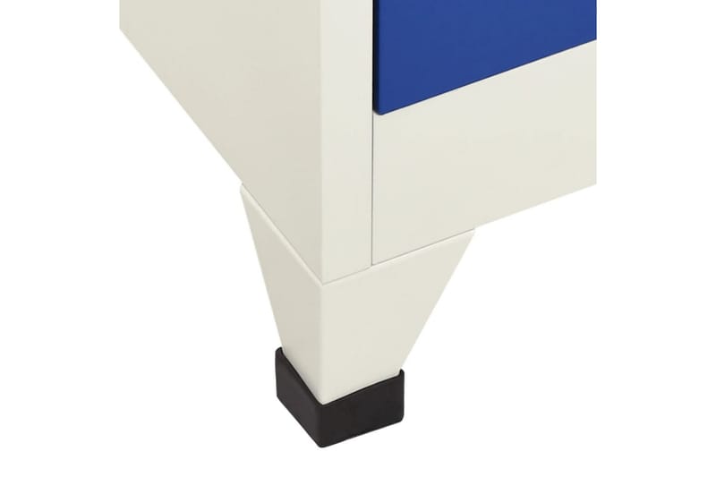 beBasic Förvaringsskåp grå och blå 90x40x180 cm stål - Grey - Dokumentskåp - Kontorsmöbler