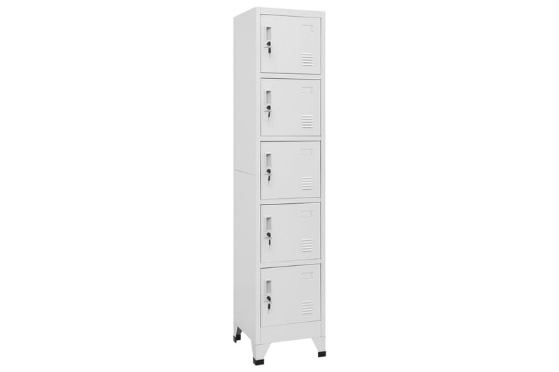 beBasic Förvaringsskåp ljusgrå 38x40x180 cm stål - Grey - Förvaring - Skåp - Förvaringsskåp - Kontorsskåp - Dokumentskåp